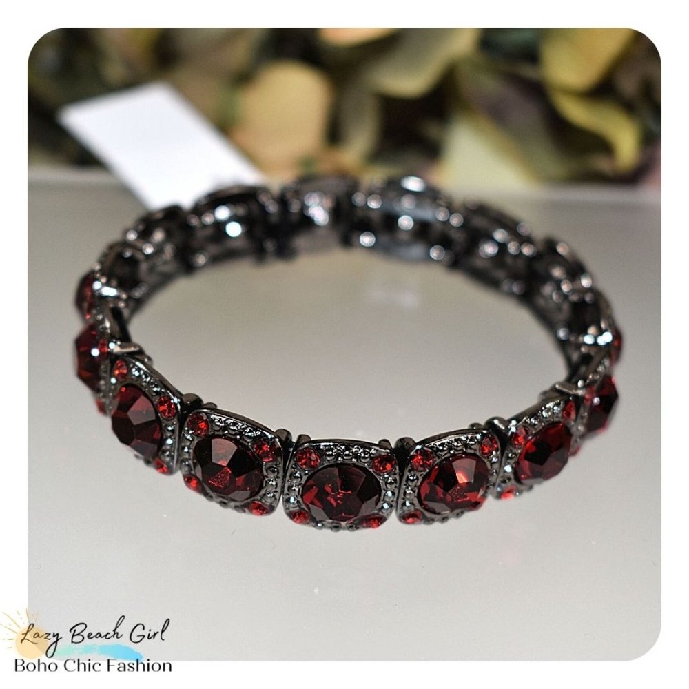 Gorgeous Ruby Red Crystal Bracelet